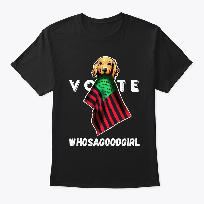 Election 2020 - Dog Vote Girl  AA Flag