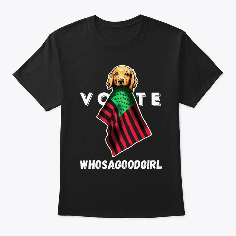 Election 2020 - Dog Vote Girl  AA Flag